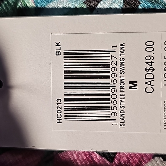 Hurley Island Style Front Swing Floral Tank Top - medium - Picture 6 of 7